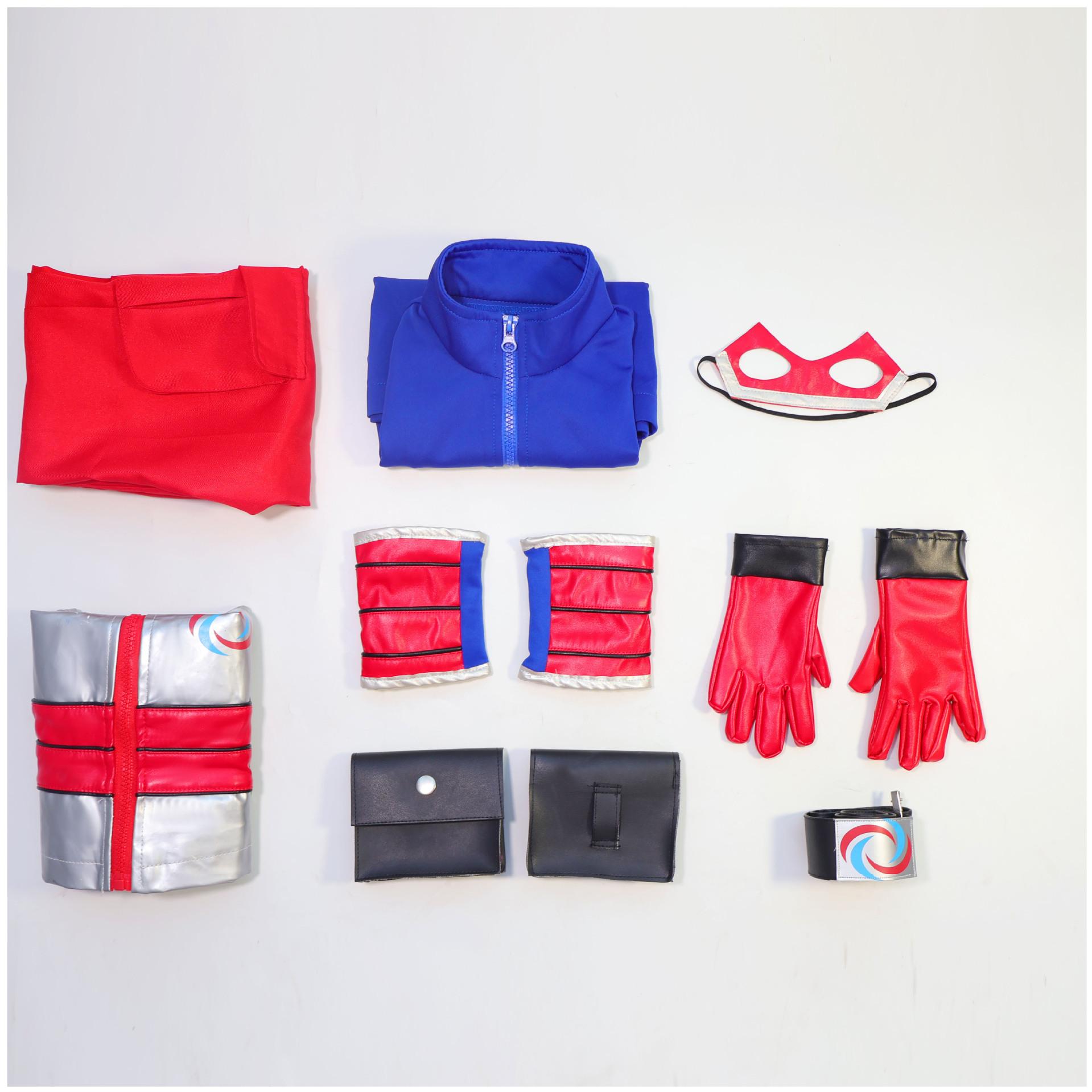 Costume Cosplay Henry pour Enfants Dessin Animé Henry Cosplay Danger Boys Gilet Pantalon Ceinture Tenues Halloween Carnaval Costume Adult  S blue