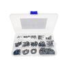 290-Piece Black Manganese Steel C-Type Snap Ring Set, Sizes M1.2-M15