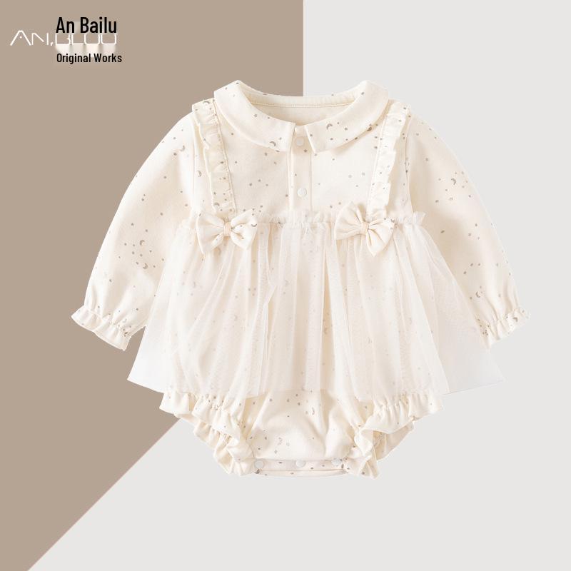 Newborn Girl Cotton Long Sleeve Romper - Autumn/Winter