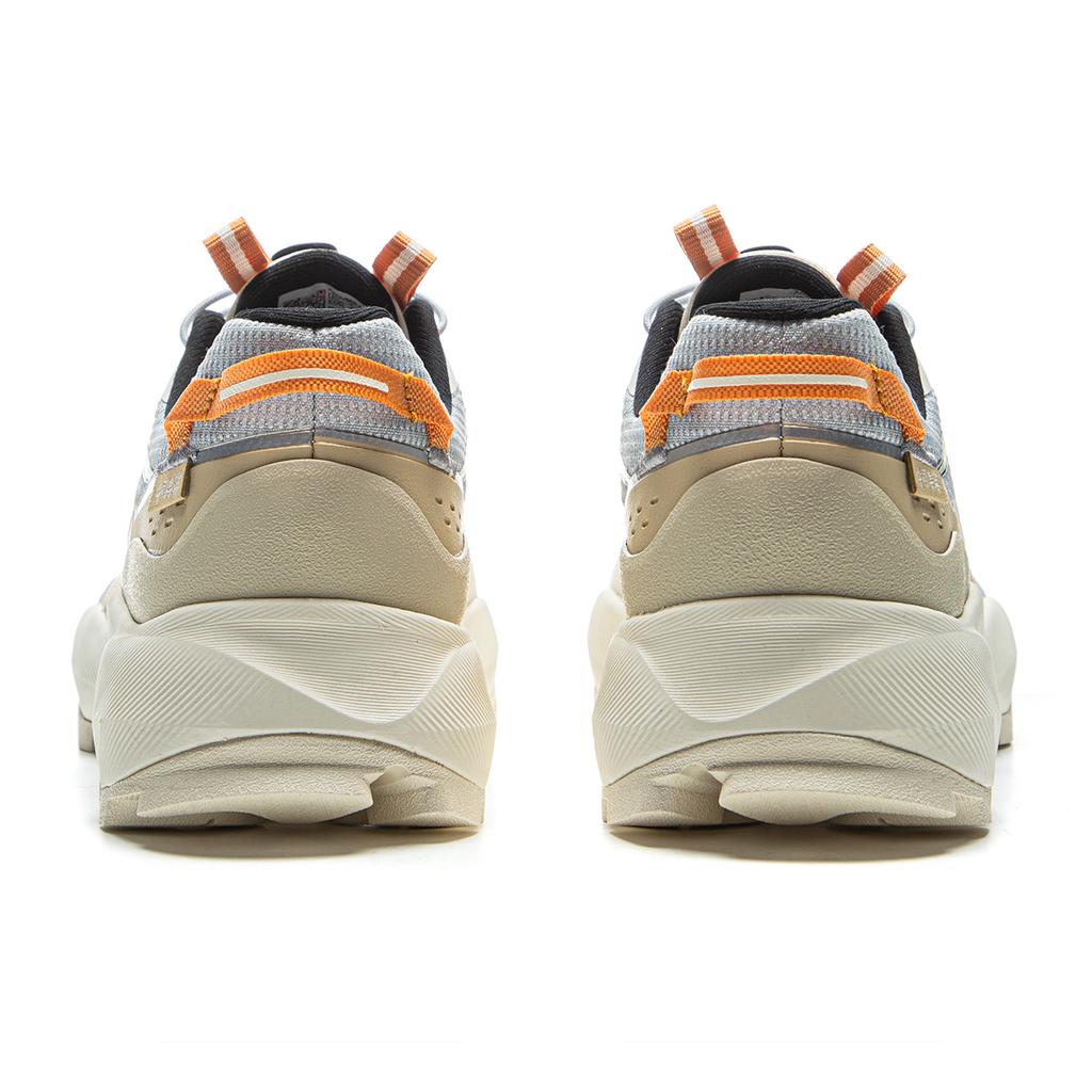 New ANB x LiNing Cushioning Rebound Low Top Casual Shoes Women's Beige Blue AZGV066-4