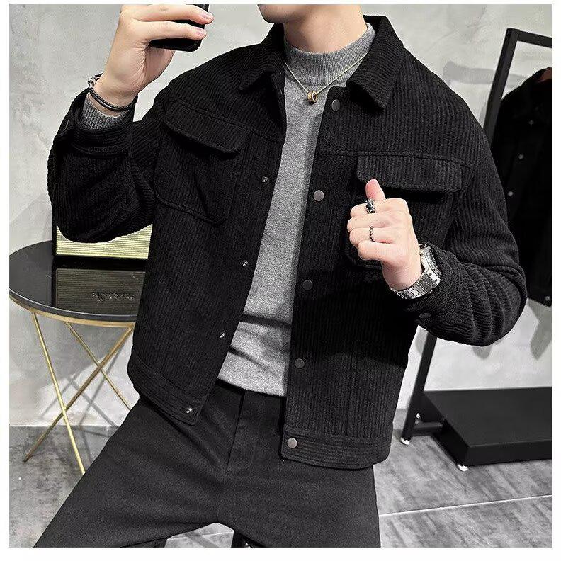2025 Men's Pique Cool Jacket - High Street Trend, Hong Kong, Harajuku & Korean Style, Spring/Autumn Loose Fit