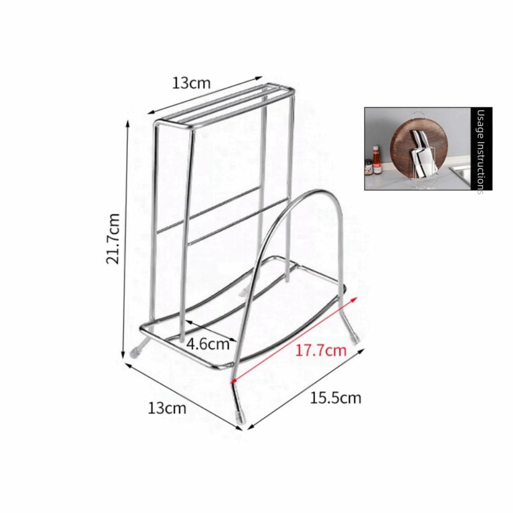 Stainless Steel Cutting Board Holder Multi-functional Kitchen Storage Rack  Kitchen Supplies