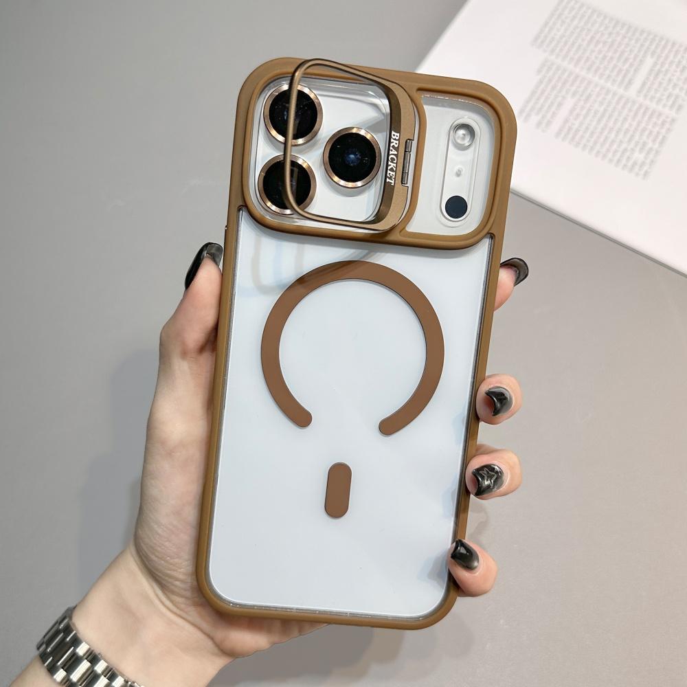 

Ring Lens Stand Holder For Magsafe Case For iPhone 16 Pro Max 17 Air 15 14 Plus 13 12 11 Clear Magnetic Change Back Cover iPhone 11 Pro Max