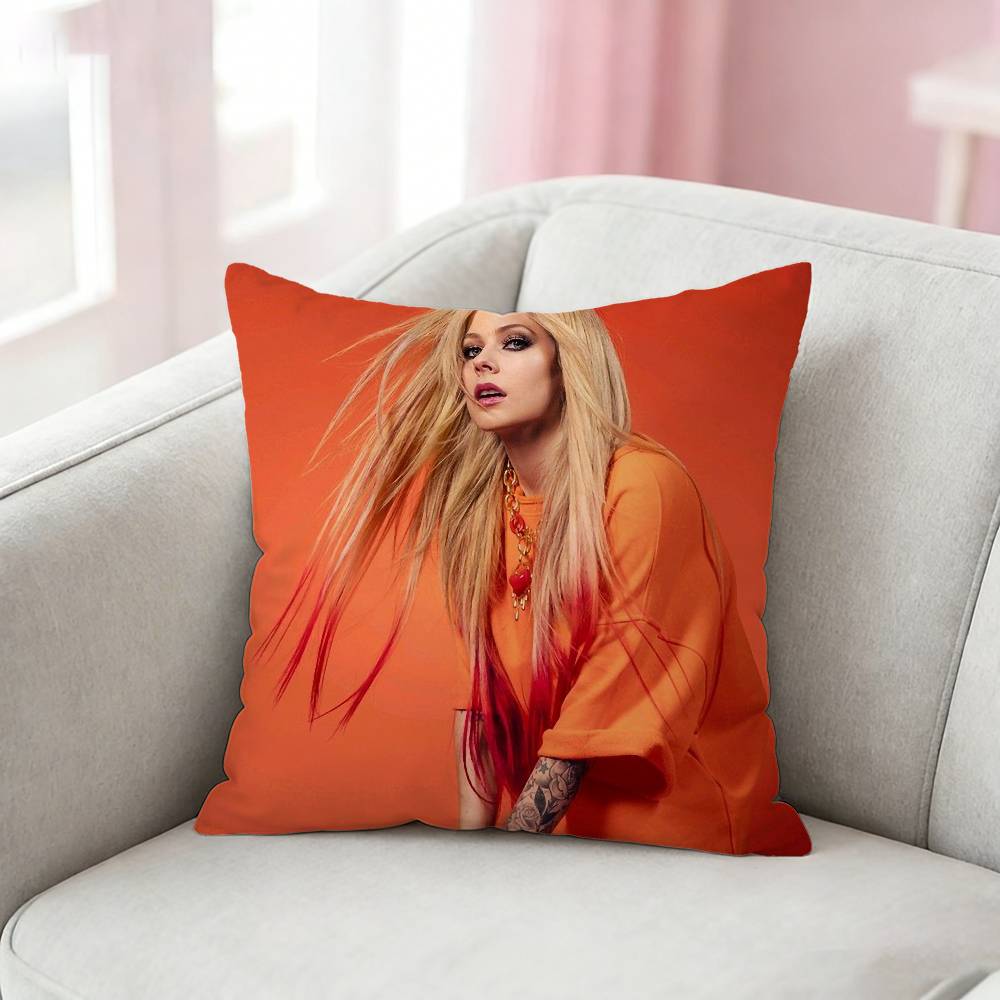 AAvril Punk LLavigne Pillow Case Pattern Printed Pillowcase For Living Room Sofa Cushion Cover