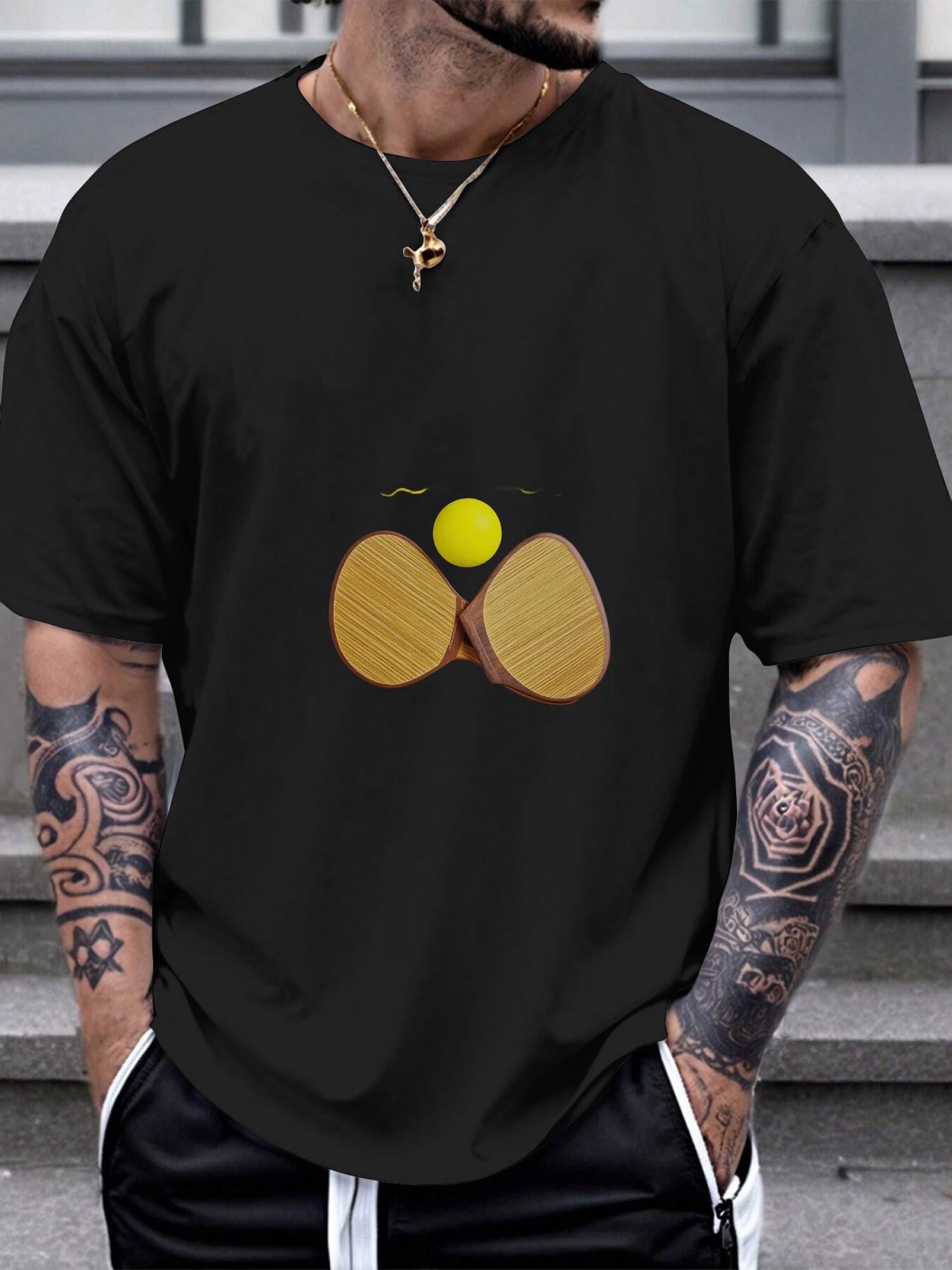 

1pc pickleball graphic wooden paddle T-shirt S