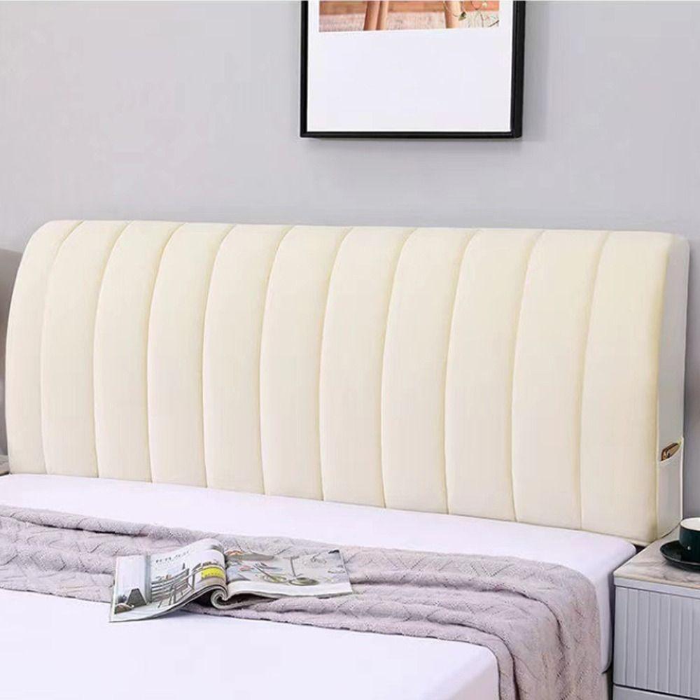 Thickened Flannel Bedside Cover Anti-Collision All-inclusive Headboard Protector Washable Detachable Bed Headboard Cover