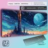 HYBXAXC Dark Fantasy Castle Gaming Mouse Pad Thick Nonslip Lock Edge Extended Desk Mat for Office  Game