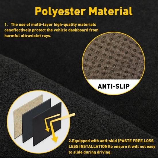 Instrumentpanelmatta Dash Cover För 2007-2013 Silverado/Tahoe/Suburban Chevy