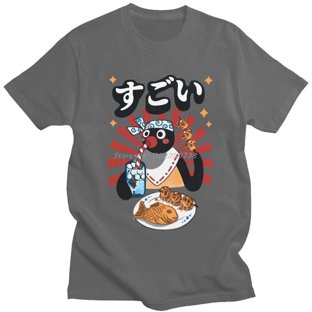 Matsuri Pengin T Shirts Men Cotton Leisure T-Shirts Noot Pingu Penguin Meme Funny Cartoon Tee Shirt Short Sleeve Tops Gift Idea