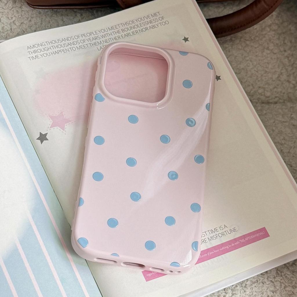 Kreatives blaues Polka-Dot-Handyhülle für iPhone 17 und iPhone 17 Pro Max
