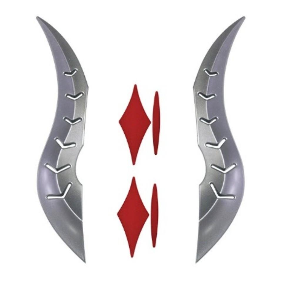 2Pcs 3D Sticker Car Roof Horn Decoration Horn Shaped Roof Horn Ornament Car Exterior Decoration