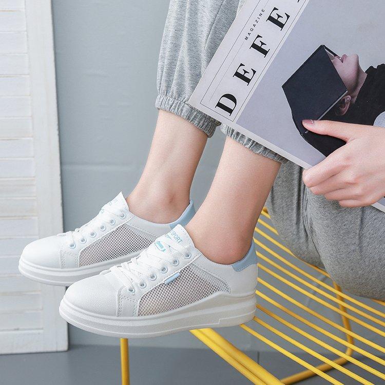 Women Shoes 2024 White Platform Wedge Sneakers High Heel Sneakers Shoes Women Casual Mesh Breathable Shoes Zapatillas Mujer Wer4