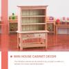 Realistic Bookcase 1/12 Doll House Furniture Unpainted Storage Shelf Model For Kids Pretend Play Scene Display Decoration