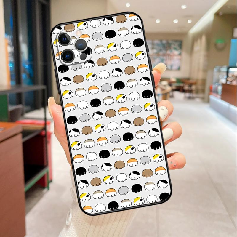 Cute Funny Cats Paws Pattern Phone Case For iPhone 17 Air 16 14 13 11 15 Pro Max mini 15 16 Plus 16e Protective Cover