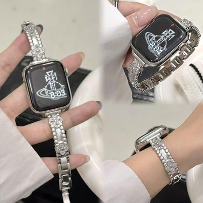 Miedziany pasek do zegarka czterolistna koniczyna dla Apple iWatch 10987SE, Huawei GT5 i Xiaomi 9Pro