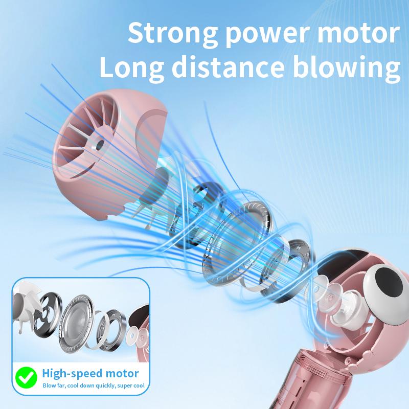 2 in 1 Summer Handheld Water Spray Fan 4 Speeds 800mah Humidifying Rechargeable Hanging Neck Fan Portable Outdoor Mist Fan