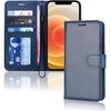 TECHGEAR iPhone 12 / iPhone 12 Pro Leather Wallet Case, Flip Protective Case Cover with Wallet Card Holder, Stand and Wrist...