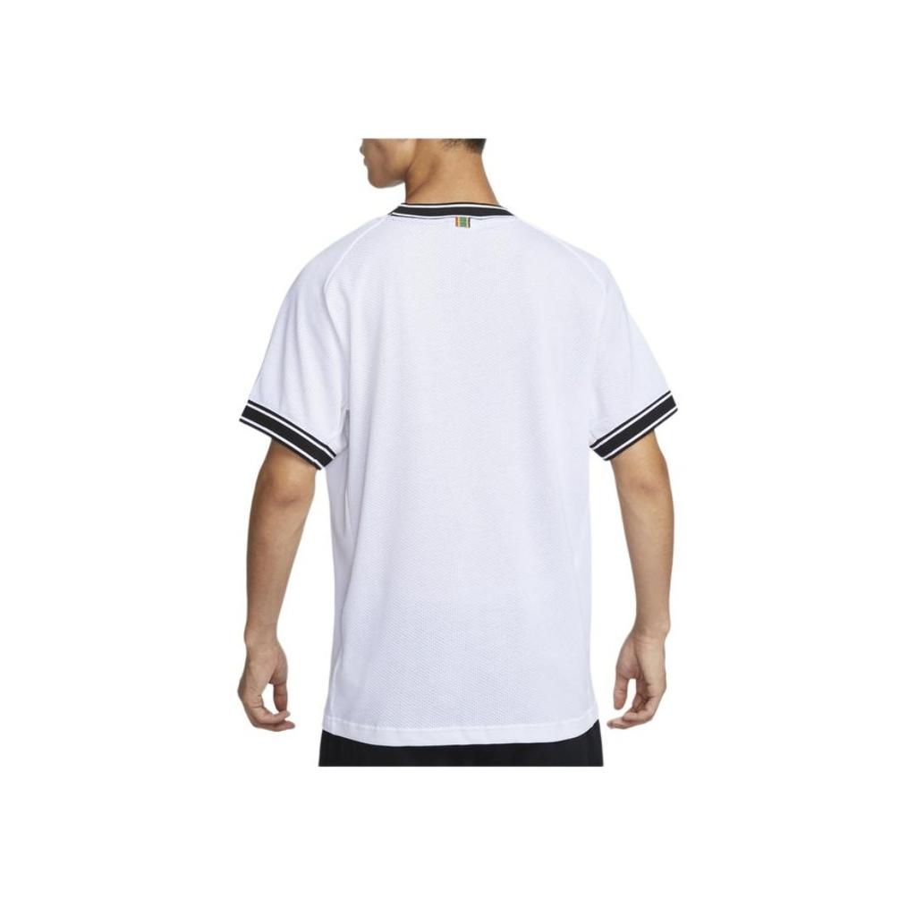 Nike Court Heritage Tennis T-Shirt Lightweight Breathable Short Sleeve Men Tops White Black FN0319-101