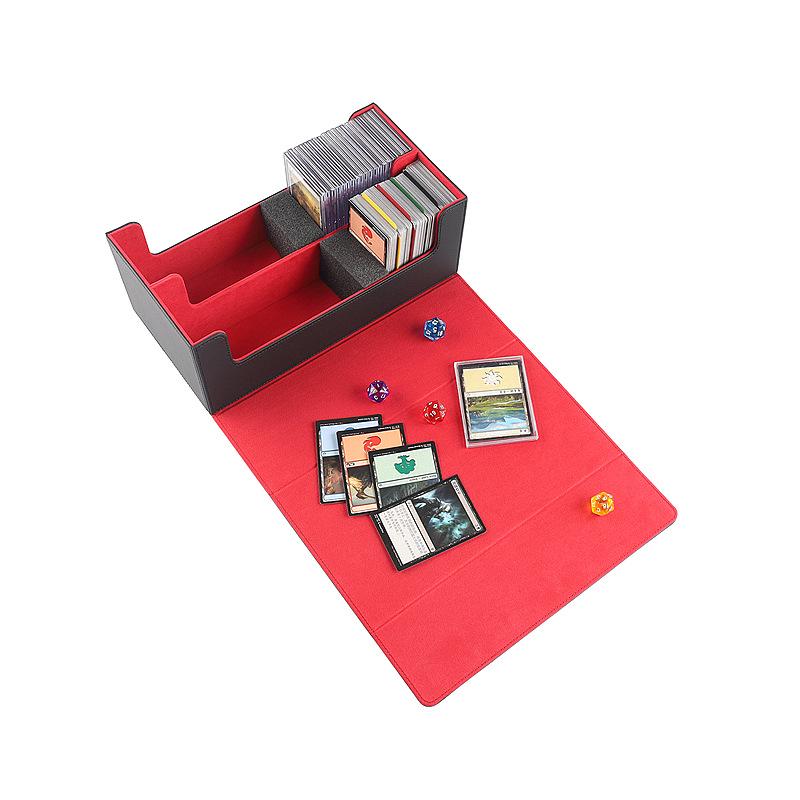 Hot-Selling Double Row 1200-Capacity PU Leather Magnetic Planet Card Game Box