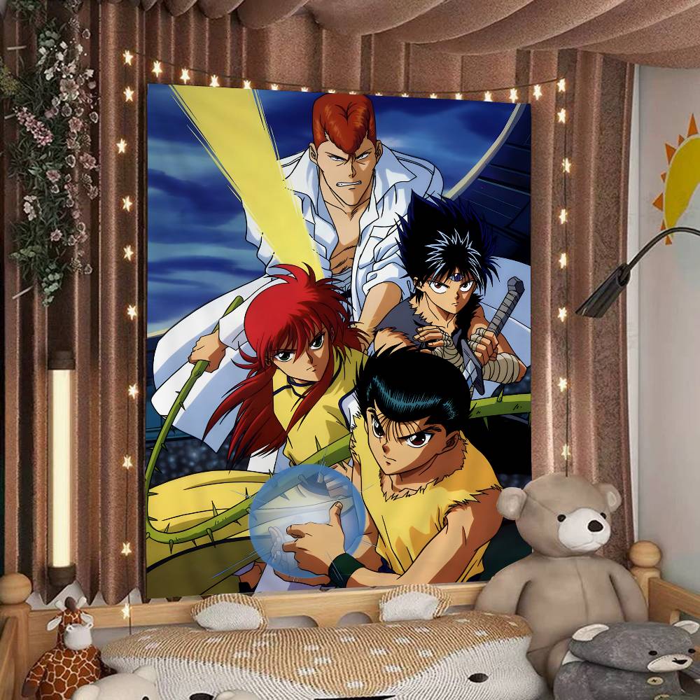 Anime YuYu Hakusho Printed Large Wall Tapestry Cheap Hippie Wall Hanging Bohemian Wall Tapestries Mandala INS Home Decor