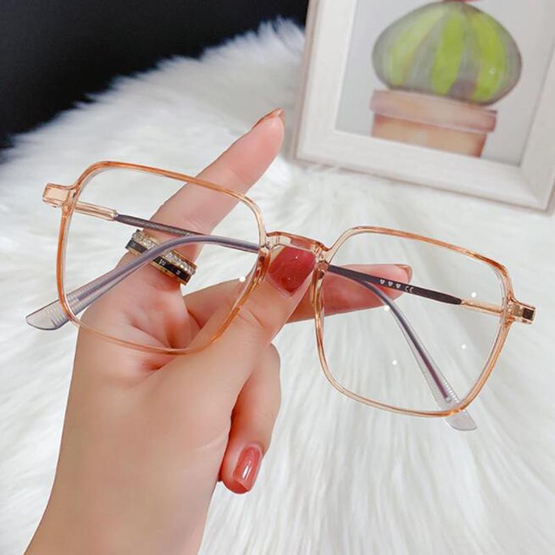 Latest Big Square Frame Finished Myopia Glasses Women Optical Eyeglasses Nearsighted-1.0 -1.5 -2.0 -2.5 -3.0 -3.5 To -6.0