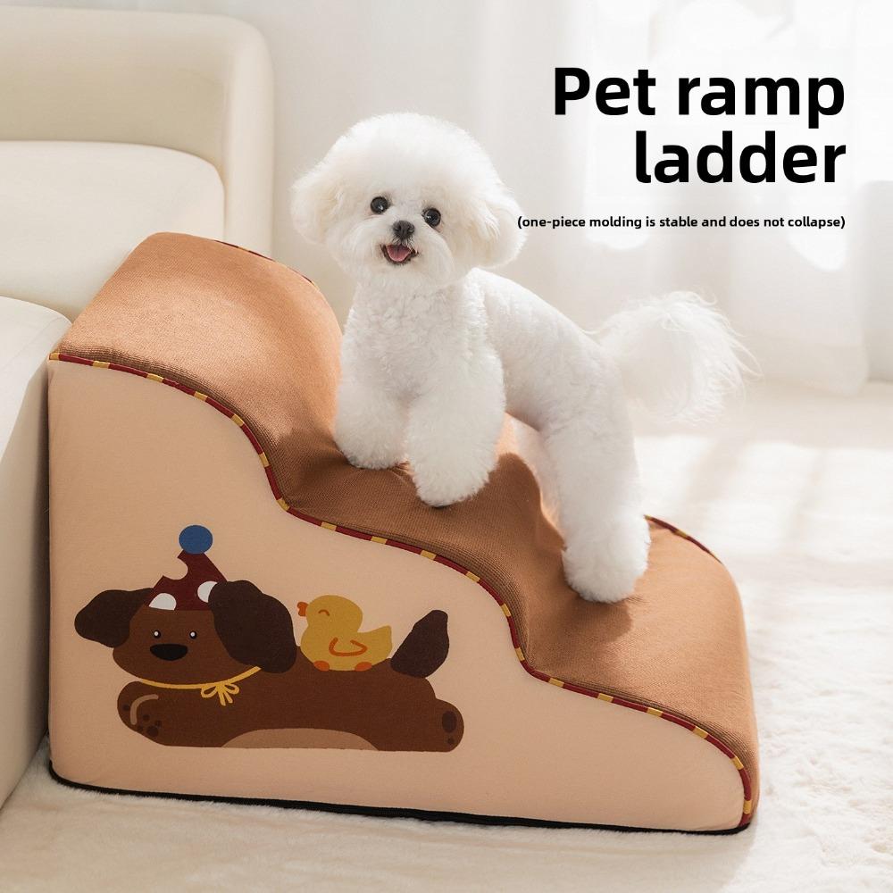 Removable Washable Sponge Pet Staircase Bedside Step Ladder All Season Ramp for Senior Small Dogs