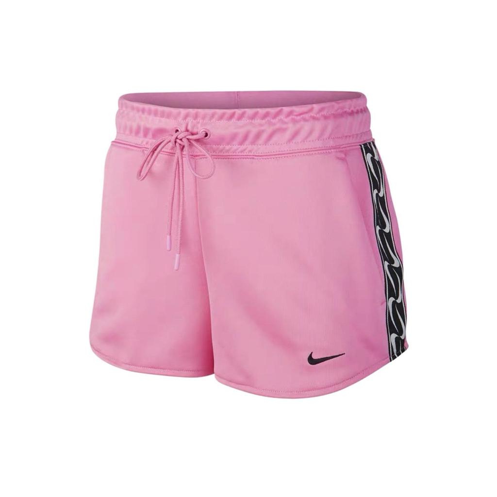 Nike Logo Embroidered Drawstring Sports Straight Leg Shorts Women Shorts Pink CJ6318-610