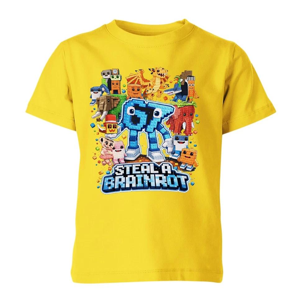 67 Six Seven Italian Brainrot Girls Boys T-Shirt Meme Gamer Funny Tee 2 XL