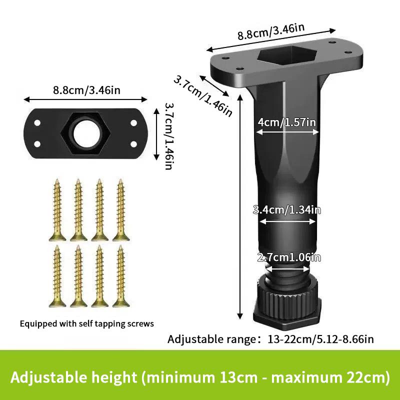 

Телескопическая регулируемая опорная балка кровати, усиленная пластиковая ножка для мебели, ножка дивана, нижняя часть кровати, опорный кронштейн