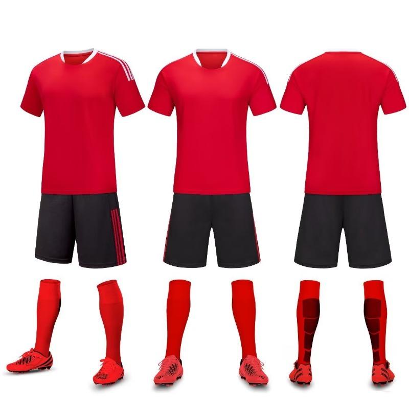 Children'S Football Jersey Set Short-Sleeved Student Class Uniform Sports Football Jersey Team Game Training Team Uniform Printing Number