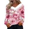 Long Sleeve Shirts For Women Cute Tops Christmas Prints Tees Blouses Casual Plus Size Basic Tops Pullover
