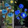 5 Head LED Solar Simulation Rose Flower Solar LED Light Garden Yard Lawn Night Lamp Landscape Garden Home Christmas Decoration Flowers