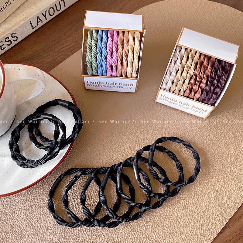 High ponytail hair rope, high elastic and durable rubber band, women's hair band 2025 new high-end headband headdress