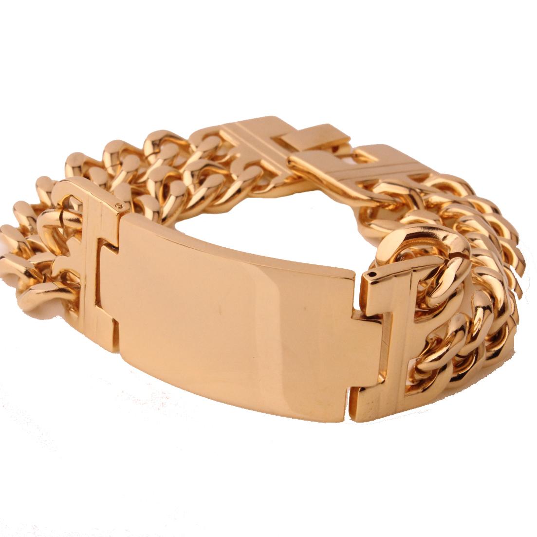 

Браслет-кубинская цепь из нержавеющей стали 316L шириной 23 мм, 9 дюймов для мужчин, ювелирное изделие, мужская ручная цепь, браслеты-обертки, панк-аксессуар 23mm&23cm золотой