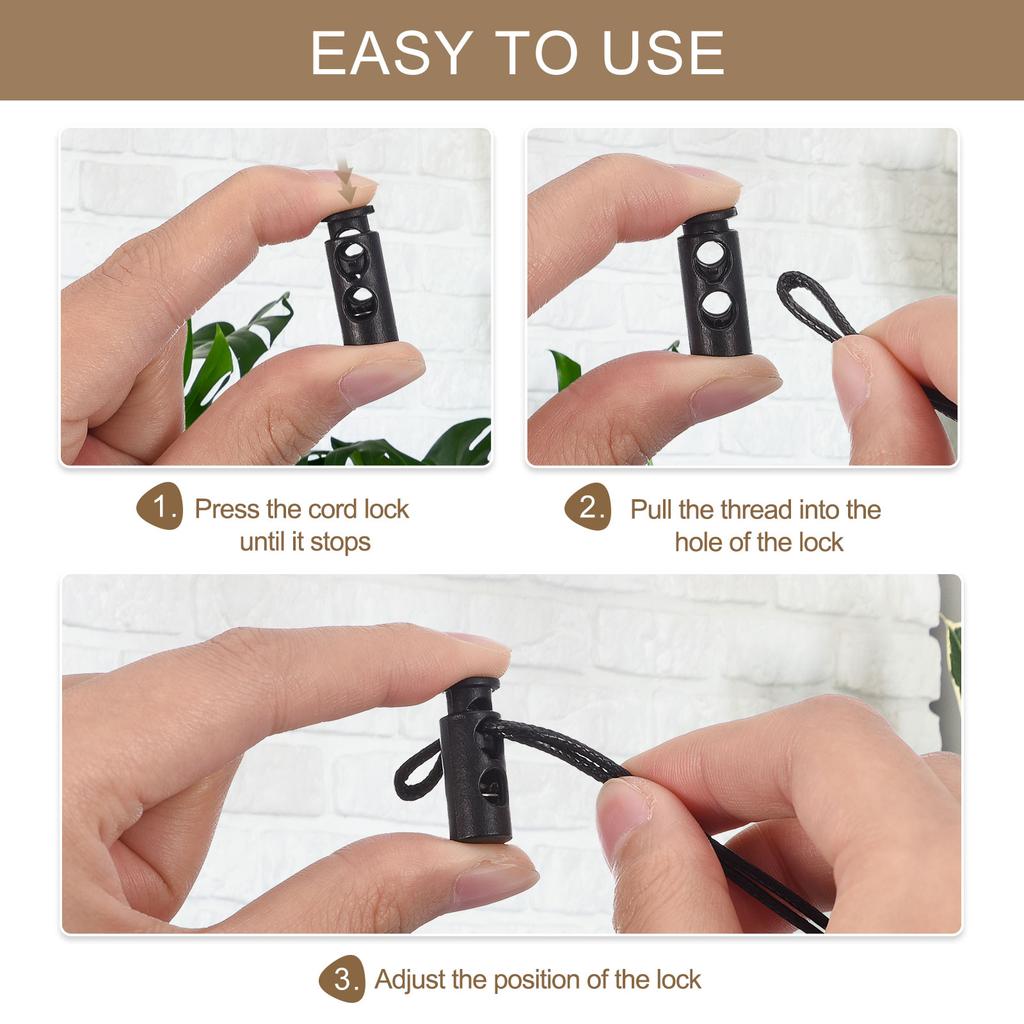 20pcs Plastic Spring Cord Lock Clamp Toggle Clip Stopper Toggle Clip Rope Clamp Buckle For Drawstring Bag Hat Clothes Shoelace