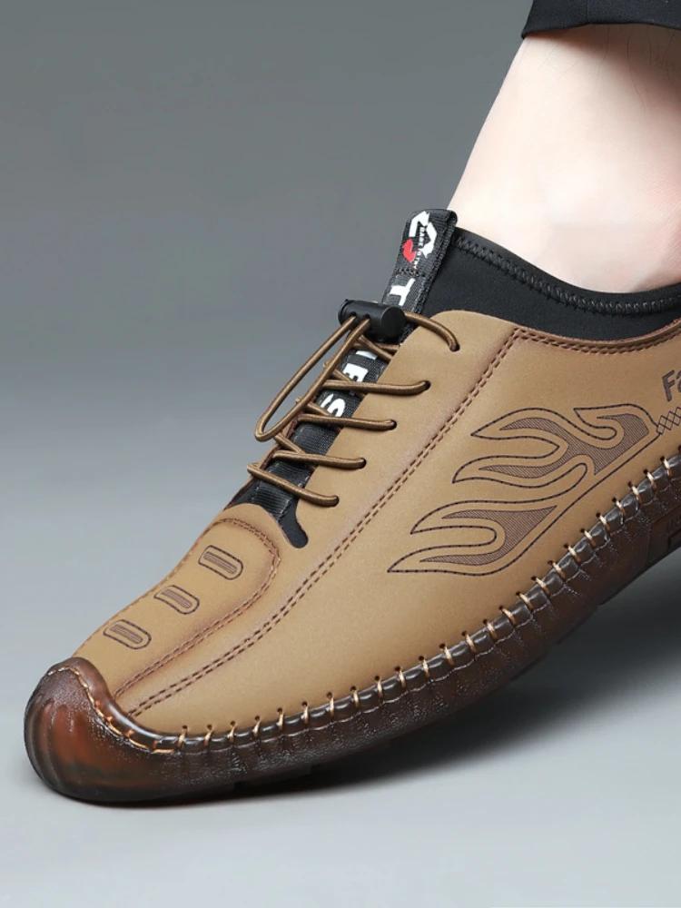 2024 Summer Men Sandal Hollow Casual Sneakers Male Outdoor Non-slip Beach Sandals Slip-On Casual Shoes for Man Soft Flat Shoes