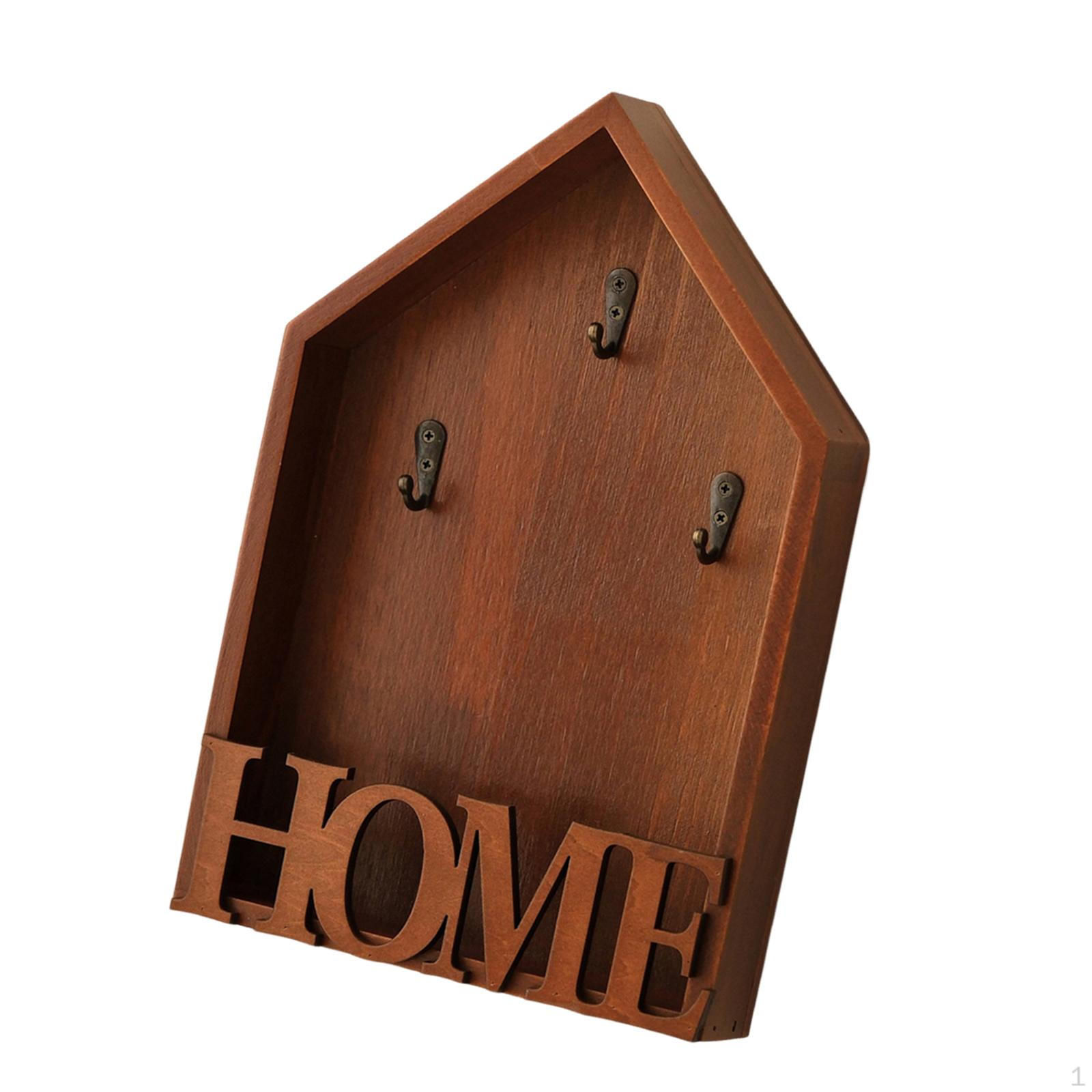 

Держатель для ключей с полкой, Декоративная вешалка для дисплея, Деревенский декор, Поделки, Деревянная стойка-органайзер,