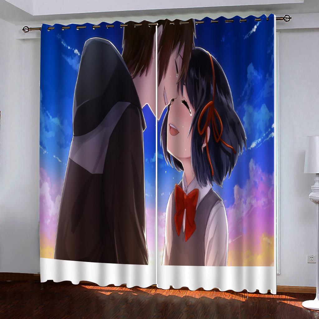 High-Density Blackout Curtains Cartoon Curtains Shinkai Makoto Your Name Aesthetic Digital Printing Curtains