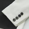 Men Suit Coat Lapel Notch Collar Single Button Long Sleeves Contrast Color Slim