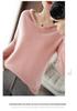 2026 Women's Solid Color Pure Wool Hooded Knit Sweater – Autumn/Winter Cashmere Base Layer Hoodie.