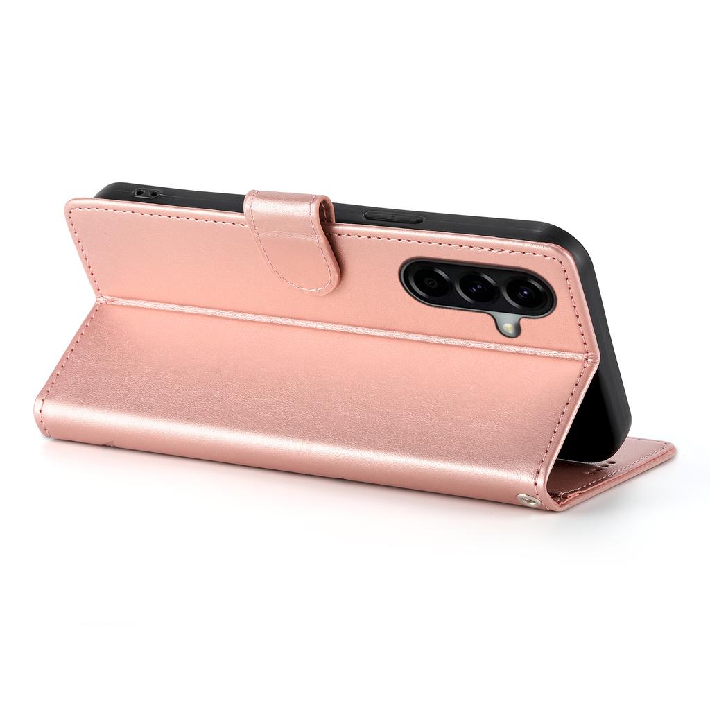 For Samsung Galaxy A56 5G Wallet Case Butterfly Floral Imprint PU Leather Phone Cover with Wrist Strap