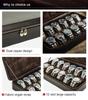 Handmade Crazy Horse Leather 12-Slot Watch Storage Box