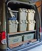 GORDON MILLER 40L Car Trunk Cargo Stacking Storage Box Organizer, Coyote Beige, with Lid, Large Capacity, Suitable for Outdoor Use, 1680033