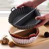 Food Grade Silicone Baking Tray Creative Circular Oven Mat Silicone Air Fryer Liner  Air Fryer Use