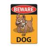 Hisun Tin Sign Vintage Assorted Beware Of Dog Cartoon Bulldog Wolf Tin Sign Set Retro Funny Angry Pet Warning Metal Wall Art Rustic Security