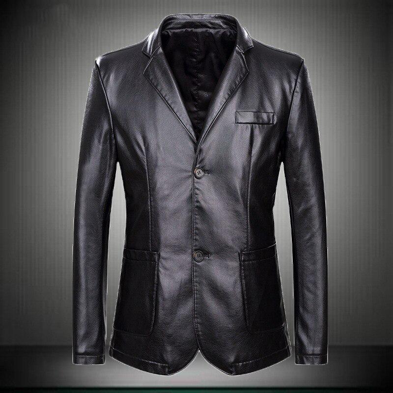leather suit coat