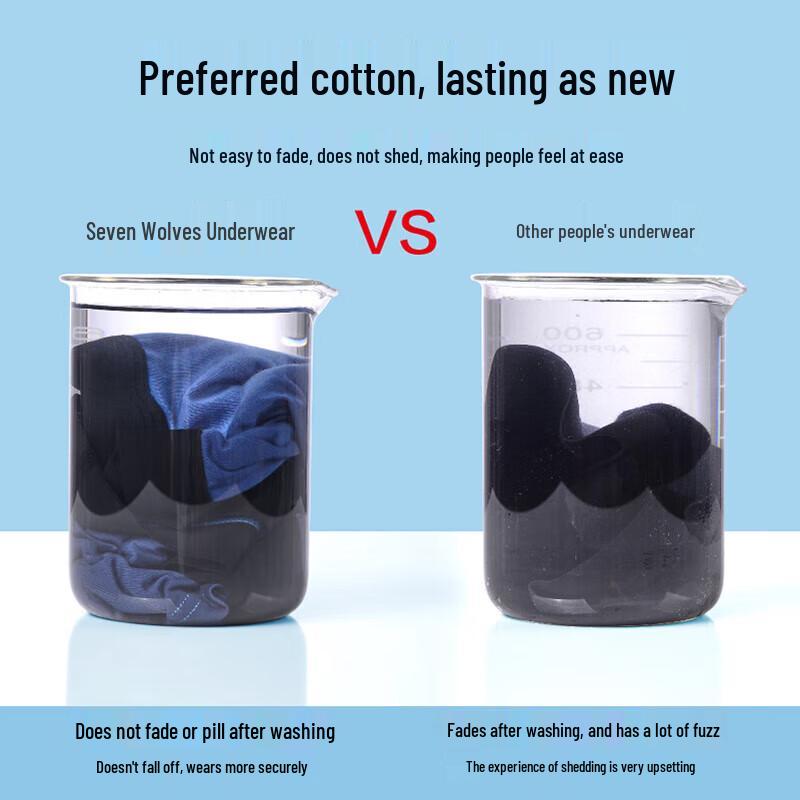 Septwolves Men's Breathable Antibacterial Cotton Boxer Briefs 3-Pack