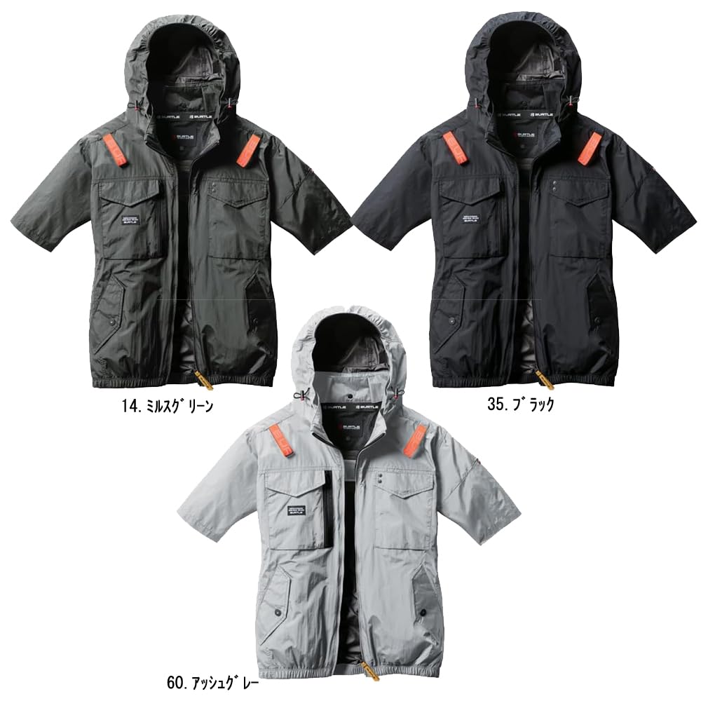 BURTLE Air Craft AC Tactical Short Sleeve Blouson (Clothing Only) [AC1156] (L, 35. Black)