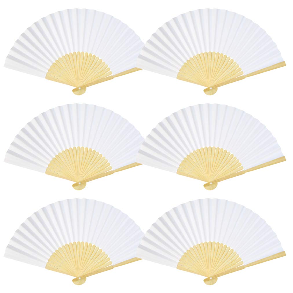 

Набор из 10 складных вееров cnomg, веера для росписи, однотонные, для DIY, складные, белые