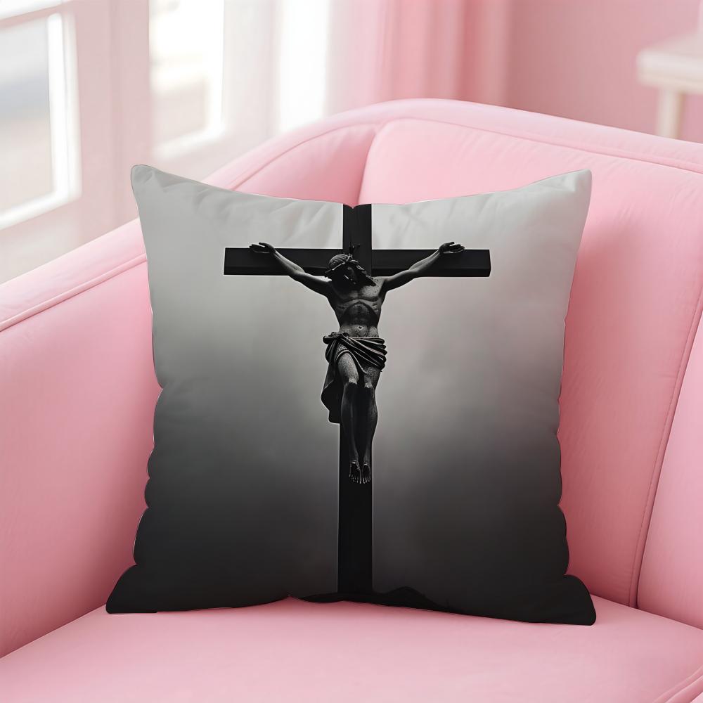 JJesus Christ Cushion Cover Pillow Case Soft Friendly Fabric  Concealed Zipper